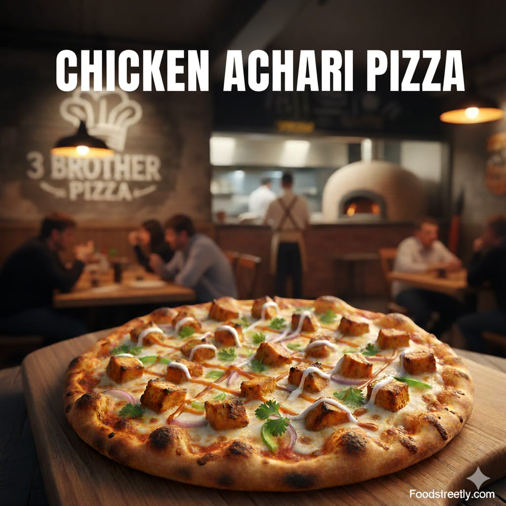 Chicken Achari Pizza Chicken Achari Pizza
